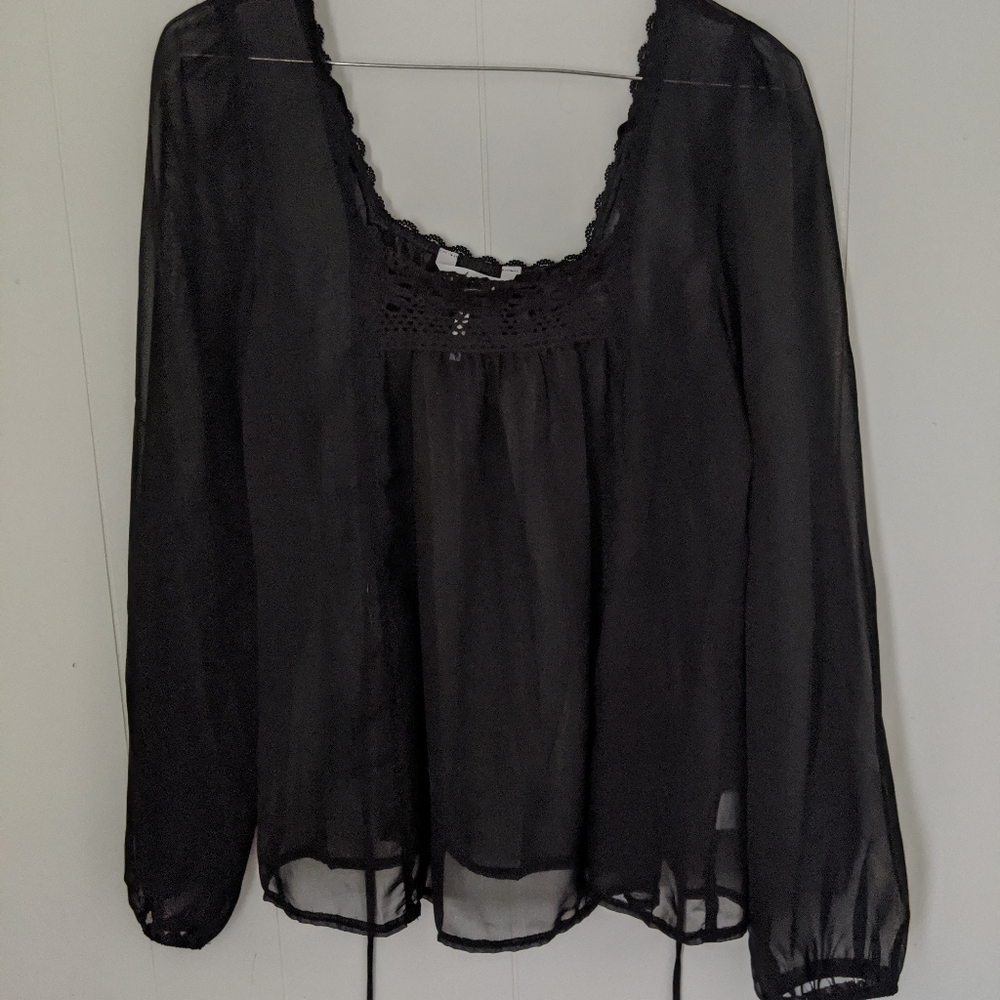 Kirra Crocheted and sheer blouse